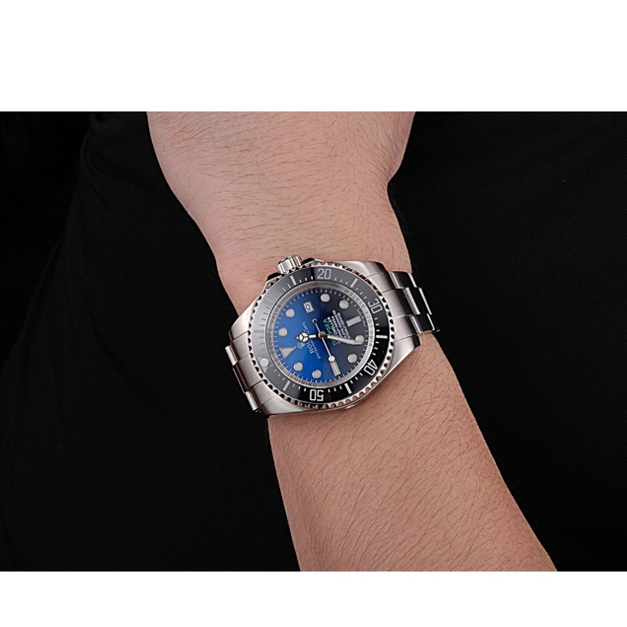 Best AAA Replica Sites 622847 Swiss And Dial Dweller Black Deepsea Case James Stainless Cameron Bracelet Steel 0602